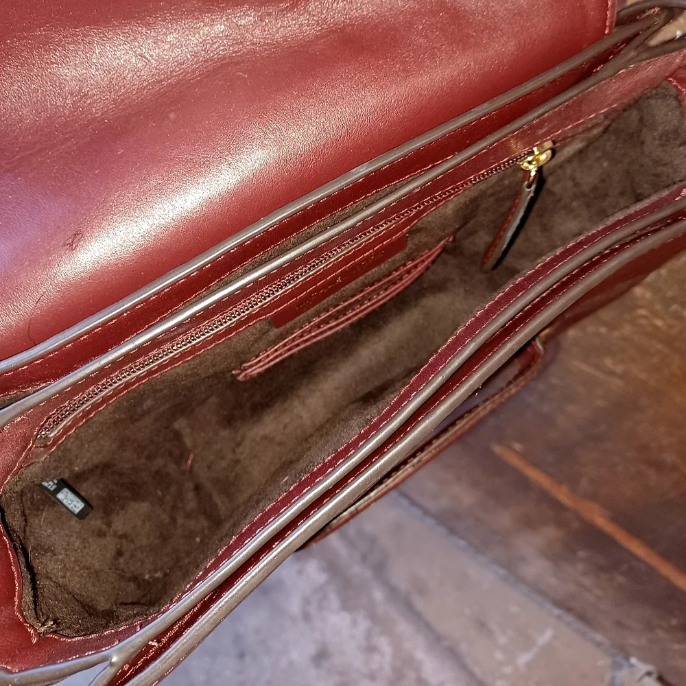 Michael Kors Oxblood Maroon Burgundy Wine Studded Shoulder Bag Purse - Picture 6 of 8